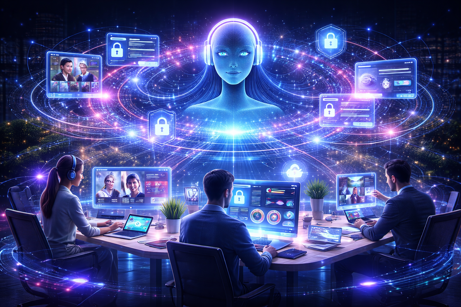 Connected Intelligence — How AI Is Powering the Future of Hybrid Work Ecosystems