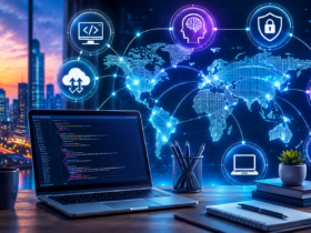 Global Remote Work Tech Workspace