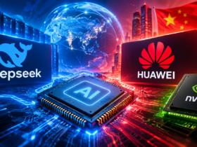 DeepSeek and Huawei AI chip technology competing with Nvidia in the global artificial intelligence hardware race.